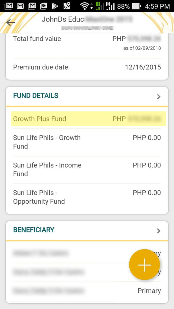 Sun Life PH VUL Fund Allocation